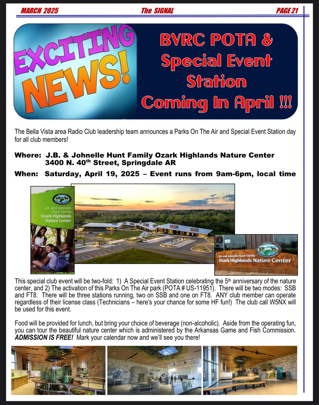 BVRC POTA & Special Event Station (April 19th 2025)